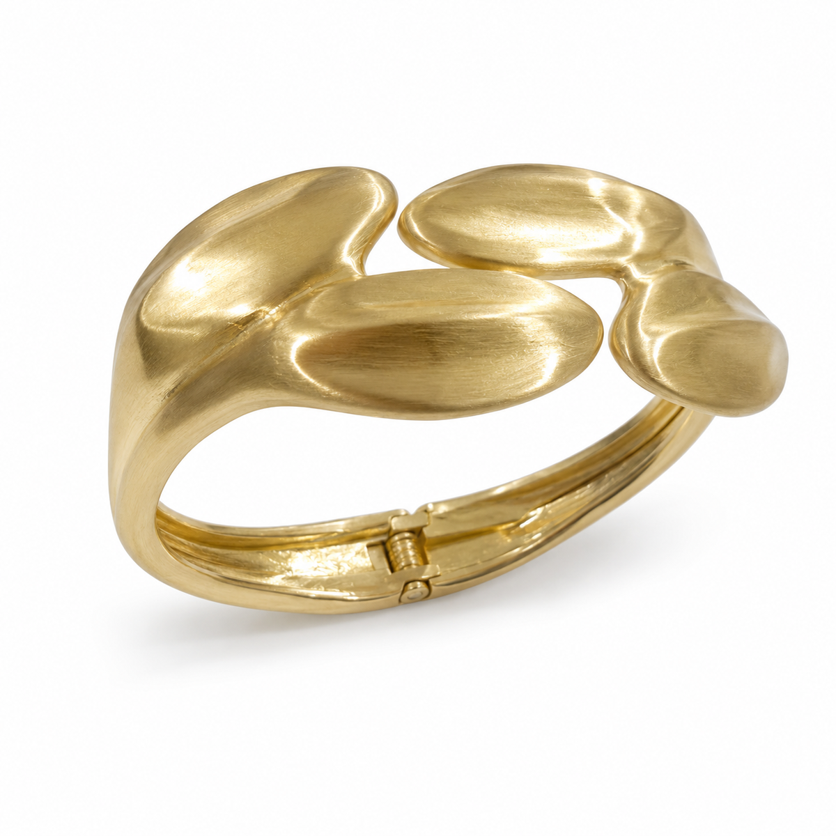 Kadas Gold-Tone Carved Broad Kada