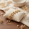 Anti-Tarnish Gold Plated Viya Aurelia Loop Bracelet