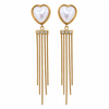 Earrings Gold-Tone V-Shape Geometric Stone Earrings