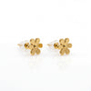 18K Gold Plated Flower Stud Earrings