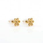 18K Gold Plated Flower Stud Earrings