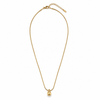 Chain 18K Gold-Plated Minimal Chain with Plain Gold Teardrop Charm
