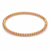 Kada Gold-Tone Stainless Steel Bamboo Collection Pink Stone-Studded Design