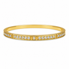 Gold Alternating Square Solitaire Round Diamond Oval Kada for Women | Checkerboard Pattern Stainless Steel Ladies Bangle | Luxury Festive Jewellery