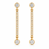 Earrings Gold-Tone Shield Crest Geometric Stone Earrings