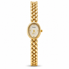 Watches Gold-Tone Oval Dial Double Chain Bracelet Watch for Women