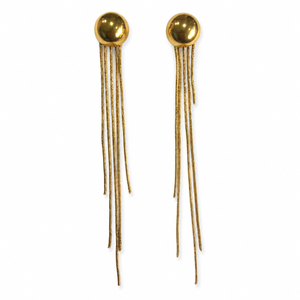 Earrings Gold-Tone Halo Frame Crystal Drop Earrings - House of Viya