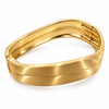Kadas Gold-Tone Striped Broad Kada