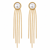 Earrings Gold-Tone Pentagon Shaped Crystal Earrings