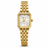 Watches Gold-Tone Rectangular Dial Elegant Bracelet Watch for Women