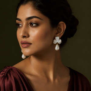 Earrings Gold-Tone Fancy Shaped Crystal Hoop Earrings - House of Viya