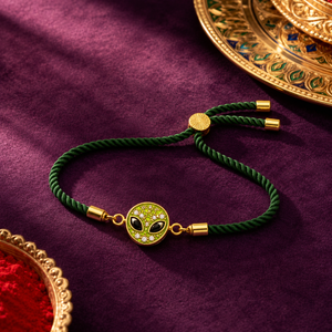 Rakhi Stone-Studded Alien Motif Character Rakhi