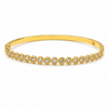 Kadas Gold-Tone Beaded Stone-Studded Slim Kada for Women