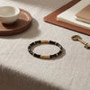 Bamboo Anti-Tarnish Beaded Kada Bracelet - Black & Gold Elegance