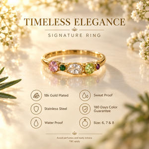 Rings Dual-Tone Polished White Stone Cocktail Ring
