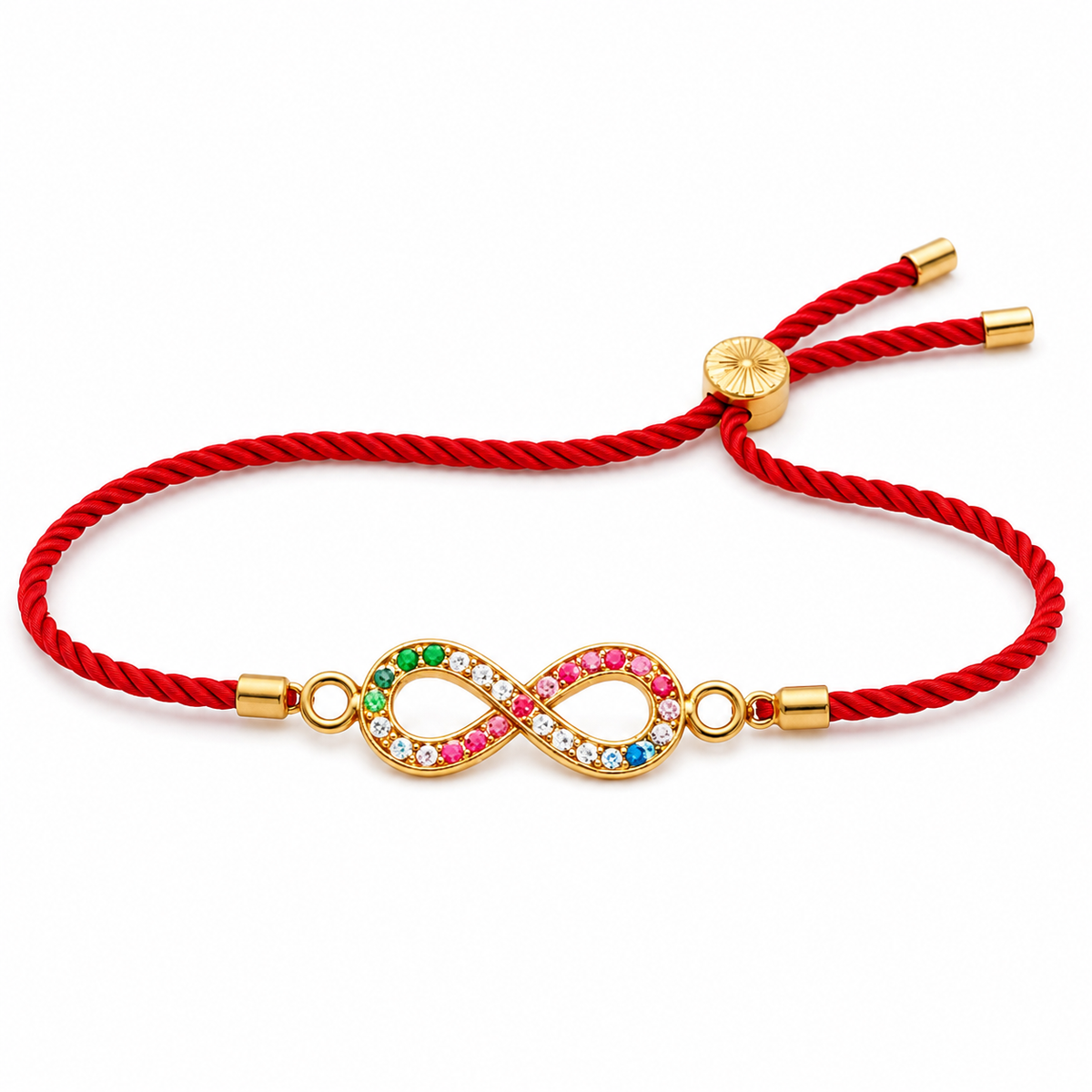 Rakhi Stone-Studded Infinity Motif Charm Design Rakhi