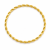 Kadas Gold-Tone Twisted Rope Design Thin Kada Bangle for Women