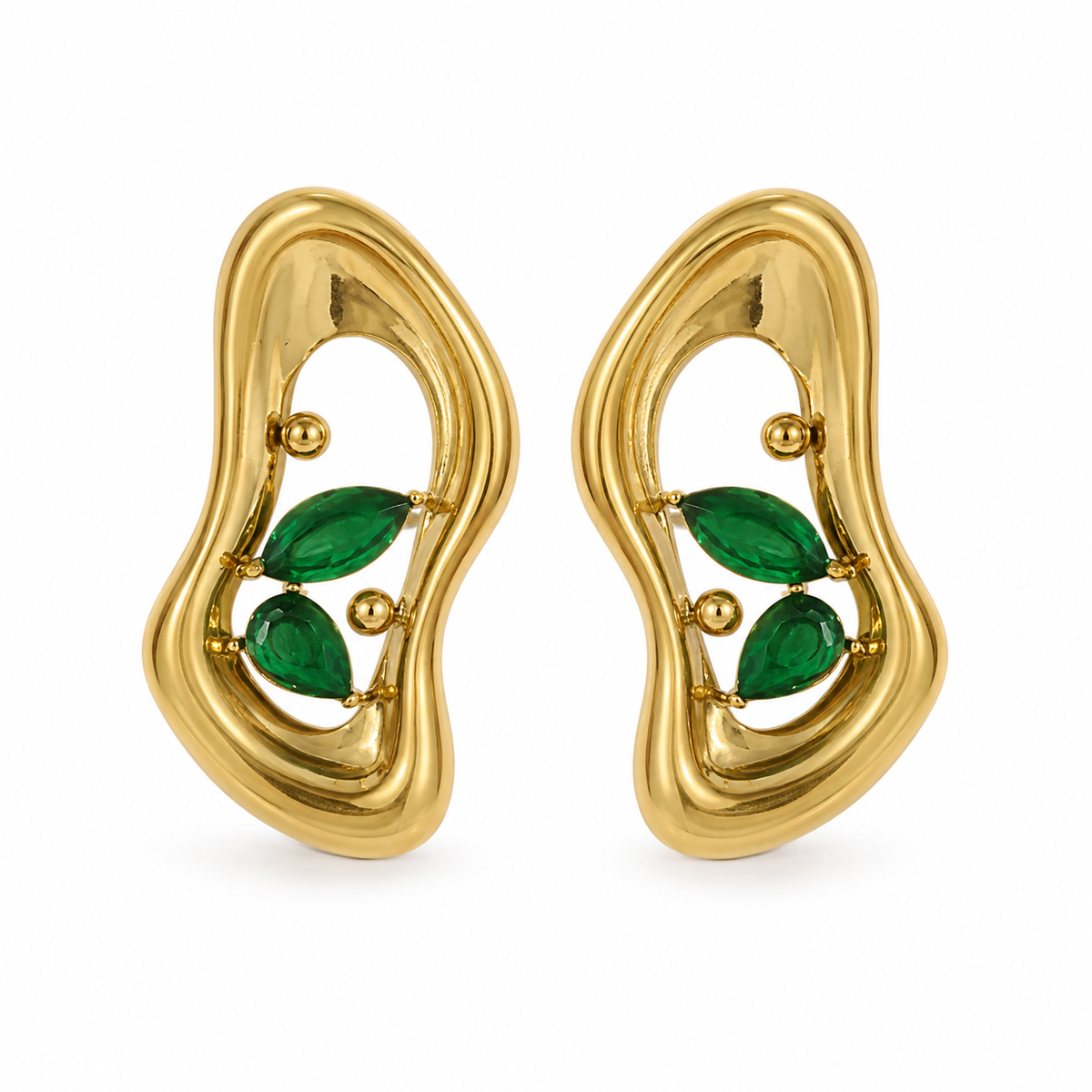 Earrings Gold-Tone Turquoise Teardrop Dangle Earrings