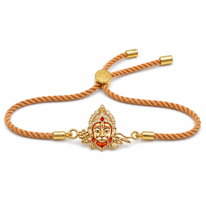 Rakhi Stone-Studded Hanuman Motif Religious Traditional Rakhi