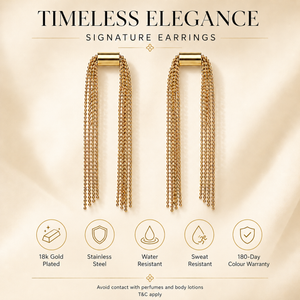 Earrings Gold-Tone Marquise Crystal Elongated Earrings - House of Viya