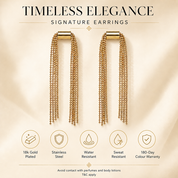 Earrings Gold-Tone Marquise Crystal Elongated Earrings - House of Viya