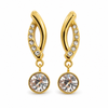 Earrings Gold-Tone Baguette Crystal Linear Drop Earrings