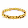 Kadas Gold-Tone Multi-Row Crystal-Studded Broad Kada for Women