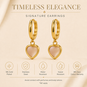 Earrings Gold-Tone Hollow Heart Outline Stud Earrings