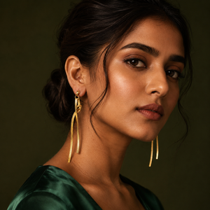 Earrings Gold-Tone Windmill Geometric Crystal Earrings - House of Viya
