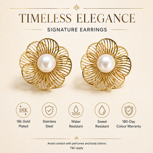 Earrings Gold-Tone Trillion Crystal Cluster Earrings - House of Viya