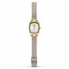 Watches Two-Tone Square Dial Silver Mesh Bracelet Watch for Women