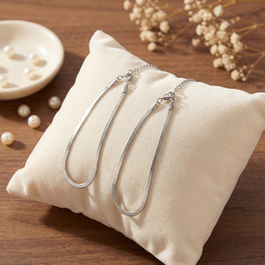 Anti-Tarnish Silver Plated Snake Chain Anklet by House of Viya displayed on a white cushion