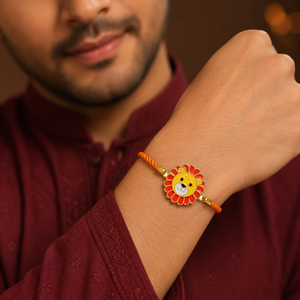 Rakhi Lion Motif Animal Charm Kids Character Rakhi