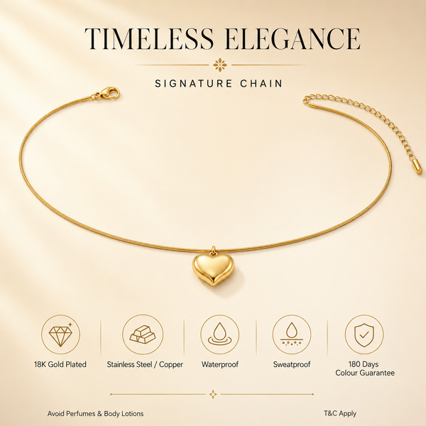 Chain Gold-Tone Textured Link White Stone Charm Accent Design - House of Viya