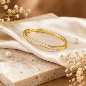 Kada Gold-Tone Minimalist Polished Smooth Bangle