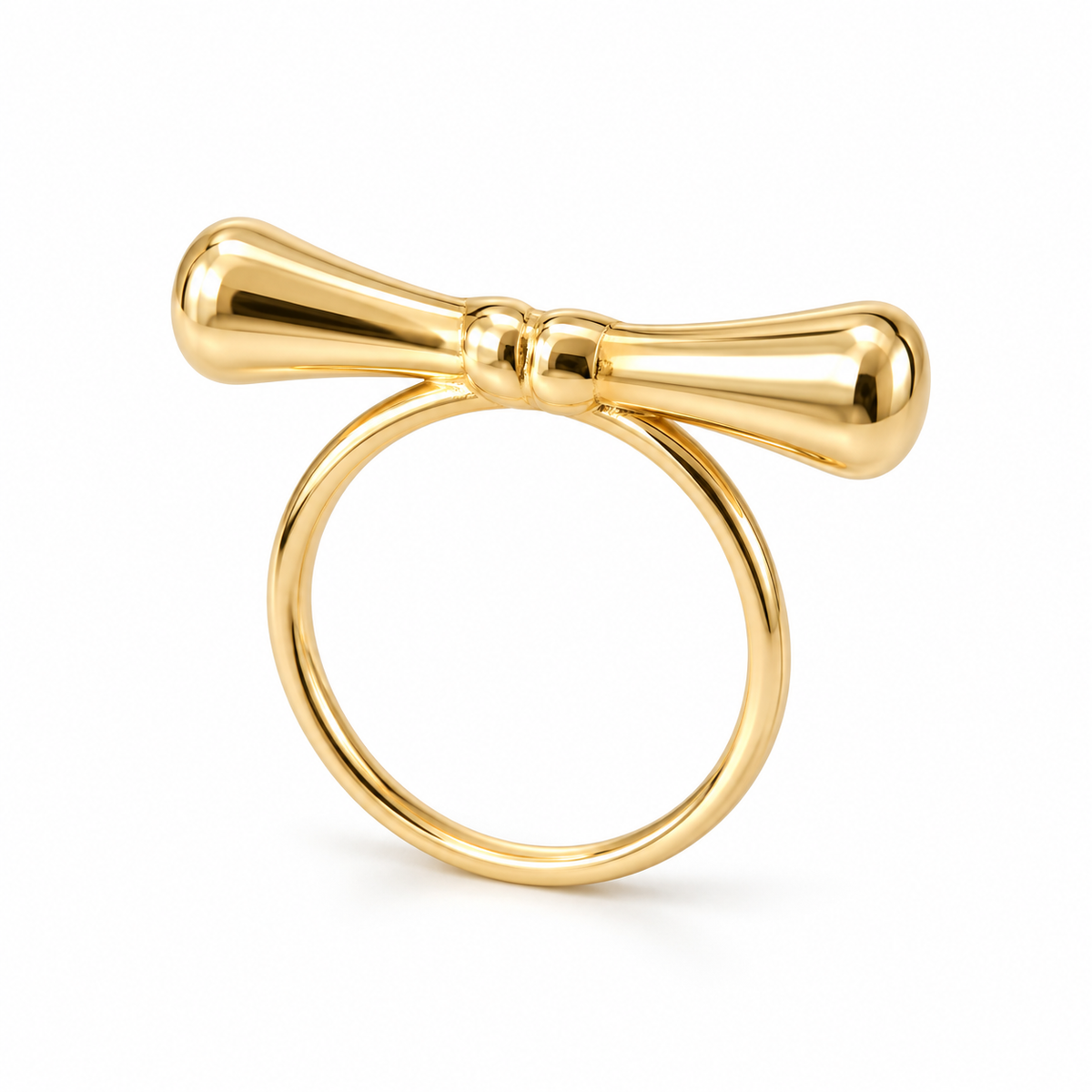 Anti tranish Gold plated Monarch Linear statement Ring for adults - 1PC