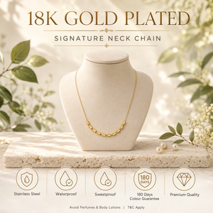 Chain 18K Gold-Plated Paperclip Link Chain with Rectangular Accent Details - House of Viya