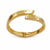 Kadas Gold-Tone Twisted Broad Kada