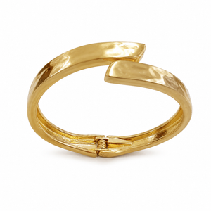 Kadas Gold-Tone Twisted Broad Kada - House of Viya