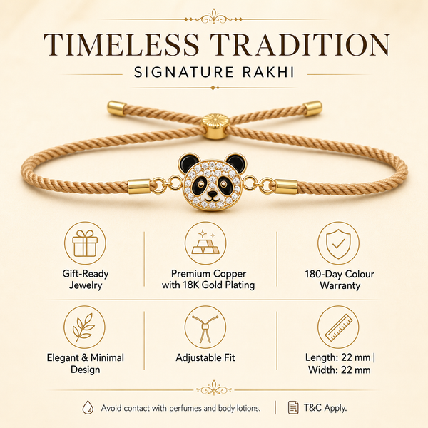 Rakhi Panda Animal Motif Charm Kids Character Rakhi