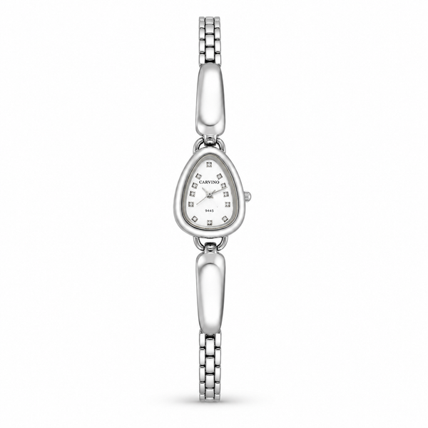 Watches Silver-Tone Teardrop Dial Chain Bracelet Watch for Women - House of Viya