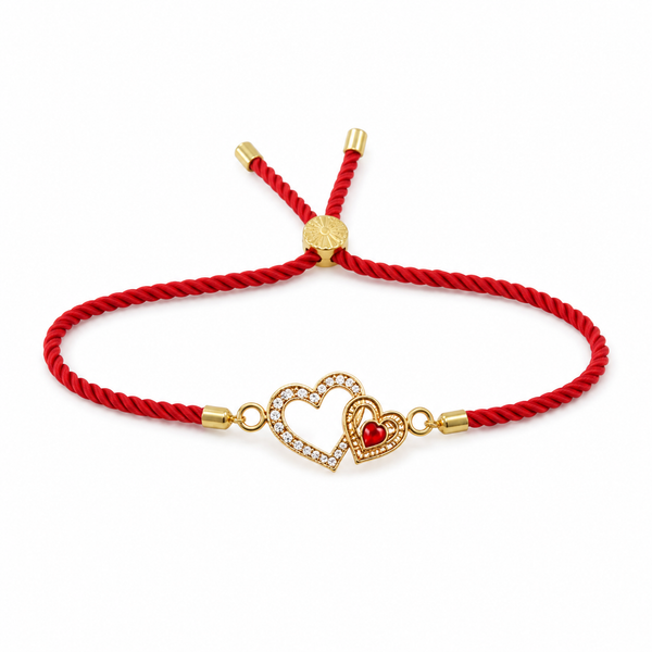 Rakhi Stone-Studded Heart Motif Charm Design Rakhi