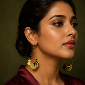 Earrings Gold-Tone Cushion Halo Crystal Drop Earrings - House of Viya
