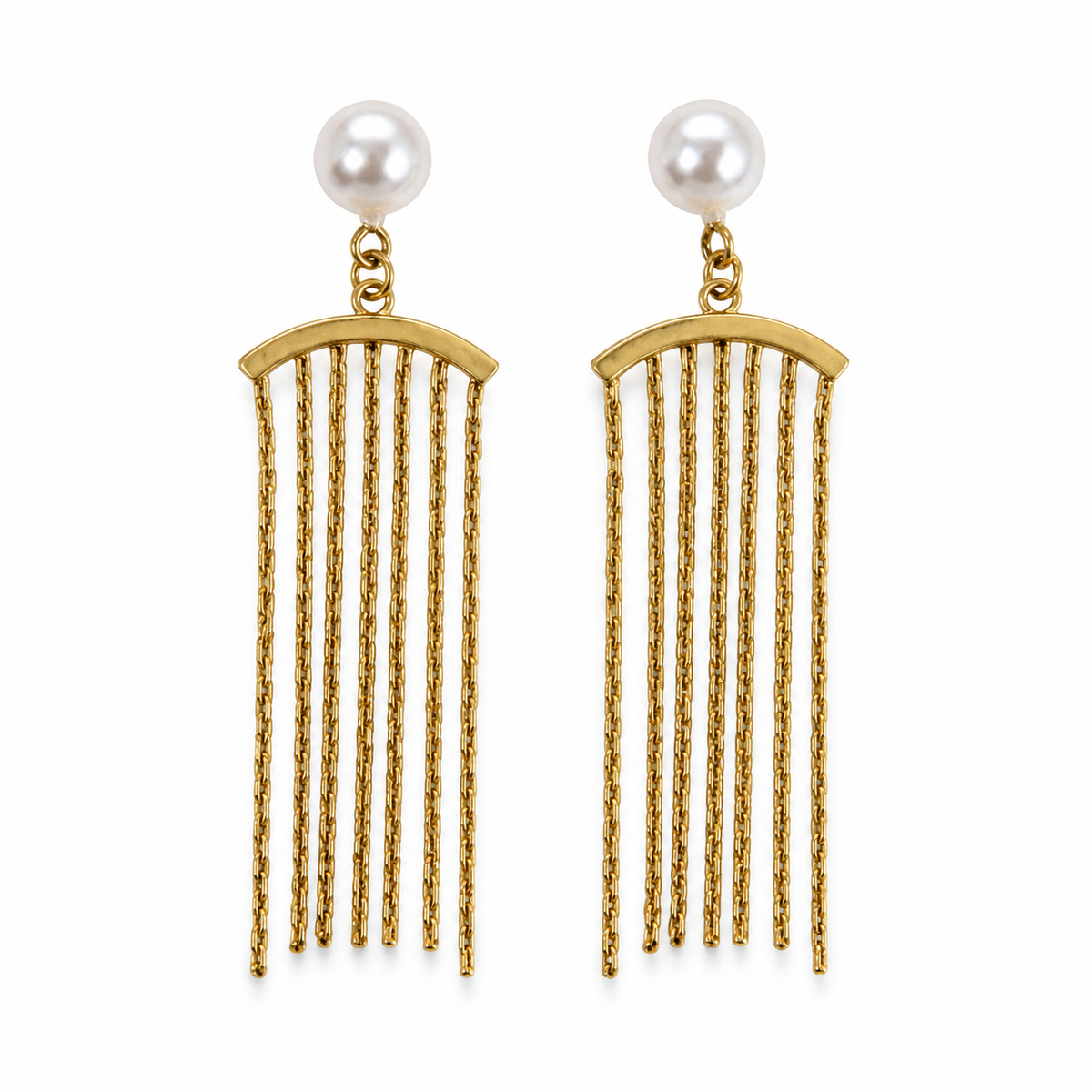 Earrings Gold-Tone Mixed Stone Multi-Charm Earrings