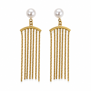 Earrings Gold-Tone Mixed Stone Multi-Charm Earrings - House of Viya
