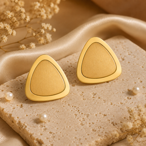 Earrings Gold-Tone Jade Square Hoop Earrings - House of Viya