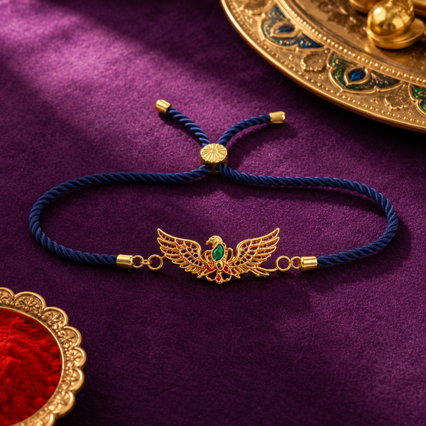 Rakhi Stone-Studded Garuda Motif Religious Rakhi