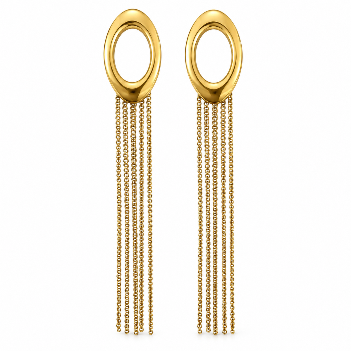 Earrings Gold-Tone Pear-Shaped Crystal Dangle Earrings