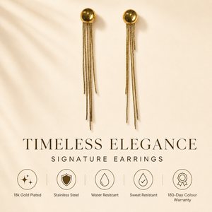 Earrings Gold-Tone Halo Frame Crystal Drop Earrings - House of Viya