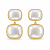 Earrings Gold-Tone Diamond-Cut Teardrop Drop Earrings
